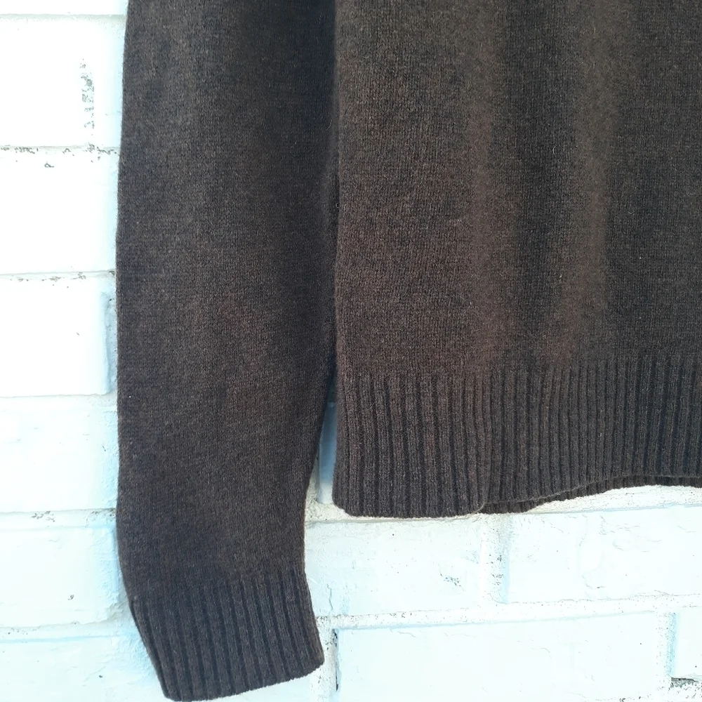 J. Crew Lambswool Sweater Rust Brown Med.